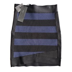 BCBG Max Azria Alina Striped Bandage Pencil Skirt